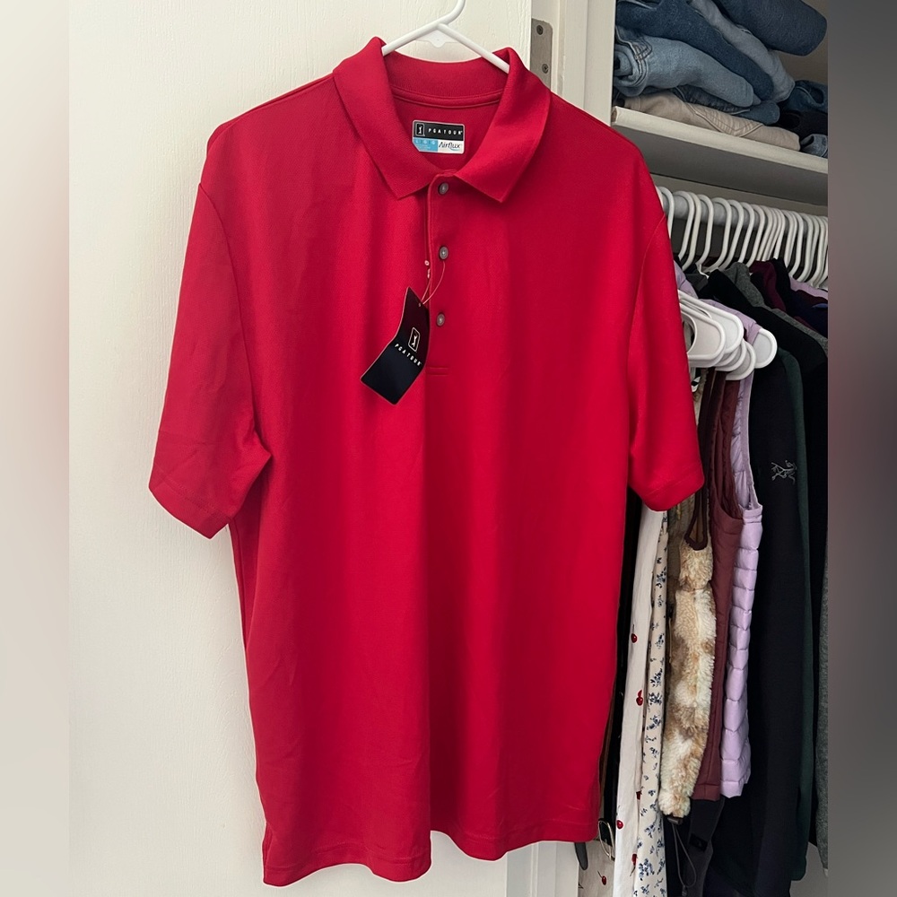 PGA Tour Red Polo Shirt
